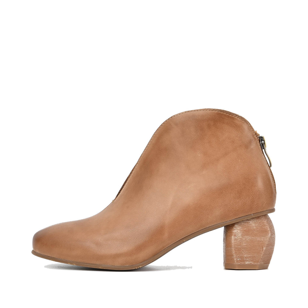 Metallic Ankle Booties Layered Artisan Finish - Taupe - View 12 | P23 Gretchen