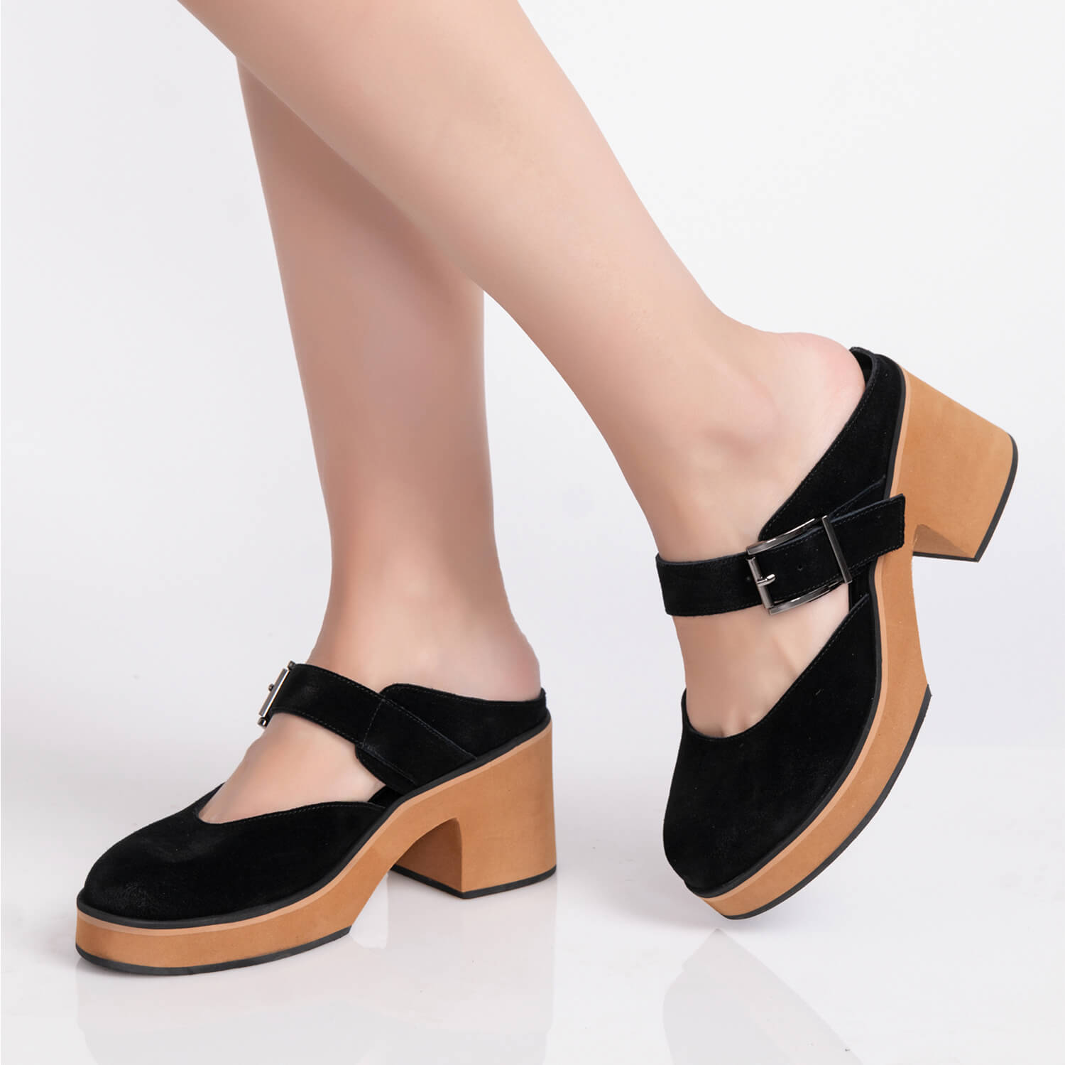 Unique Fashion Versatile Heel Mule Iris P29 – Antelope