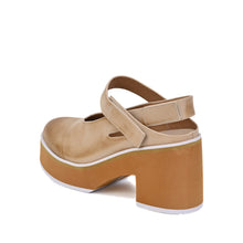 Leather Clogs with Strap Platform Adjustable Closure - Make Up - Thumbnail 19 | P43 Ingrid

