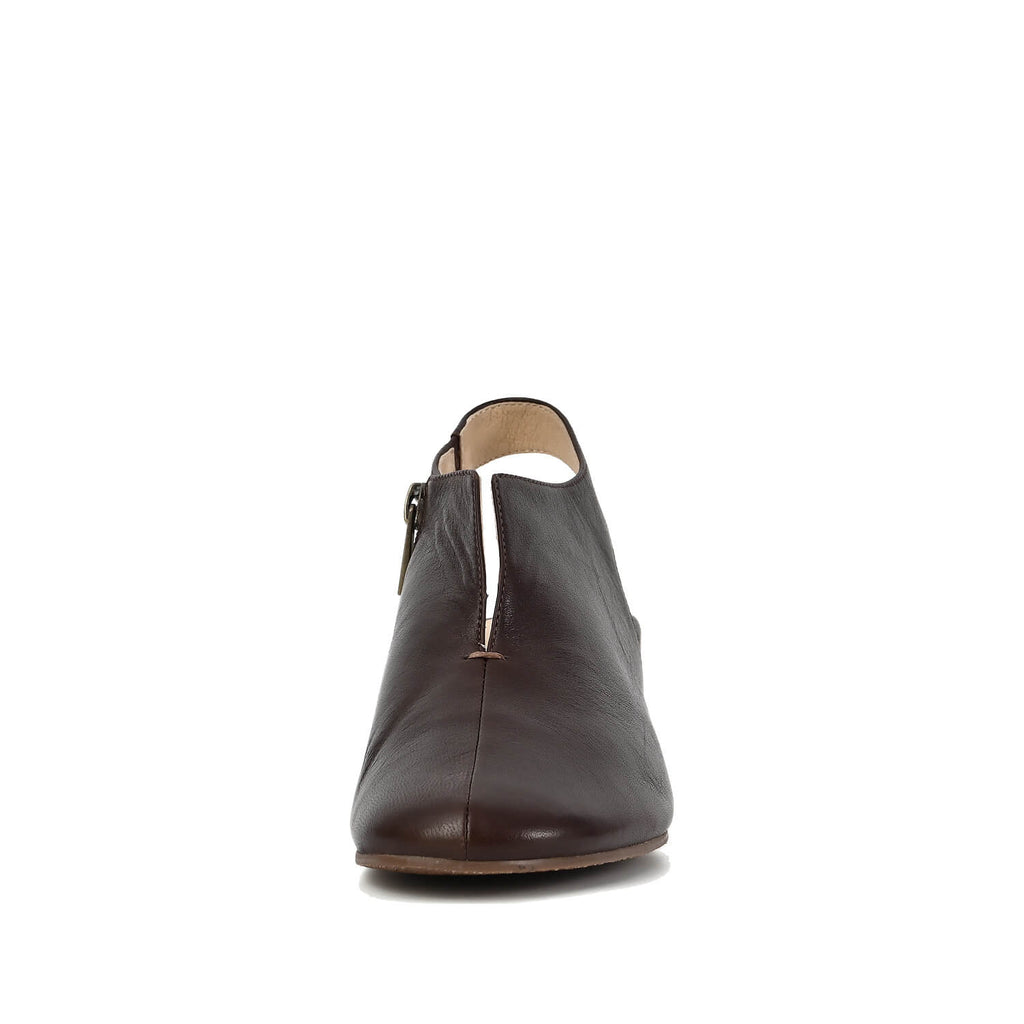Slingback Wedge Shoes Nappa Leather Closed Toe - Chocolate - View 4 | Q40 Drea