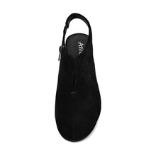 Black Suede Wedge Slingback Closed Toe Comfort - Black - Thumbnail 13 | Q42 Drea
