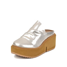 Chunky Platform Mules Metallic Bronze Leather - Light Gold - Thumbnail 8 | Q81 Piper

