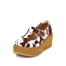 Platform Mary Jane Clogs Buckle Strap Leather - Brown - Thumbnail 8 | Q82 Preston
