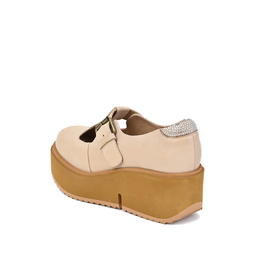 Platform Mary Jane Clogs Buckle Strap Leather - Make Up - View 19 | Q82 Preston