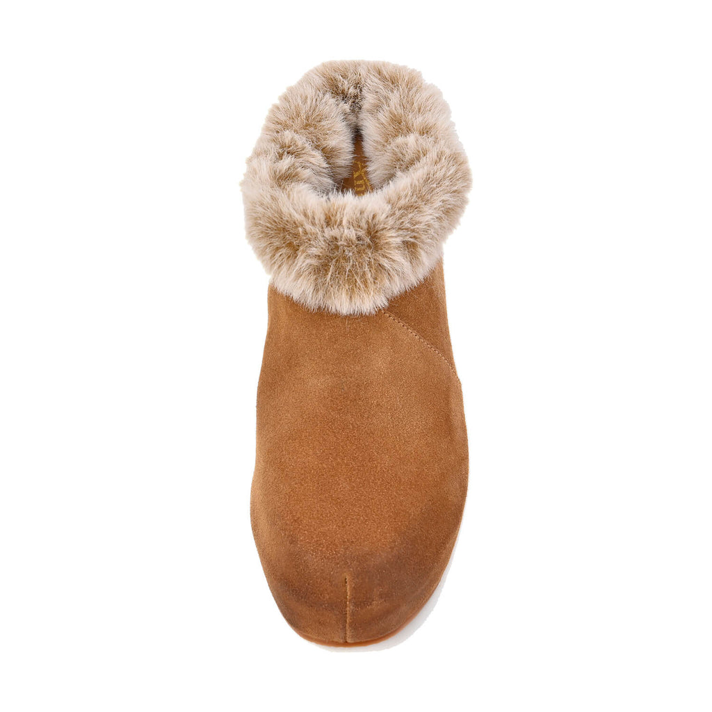 Fur Lined Clogs Suede Platform Fur Collar - Taupe - View 6 | U17 June