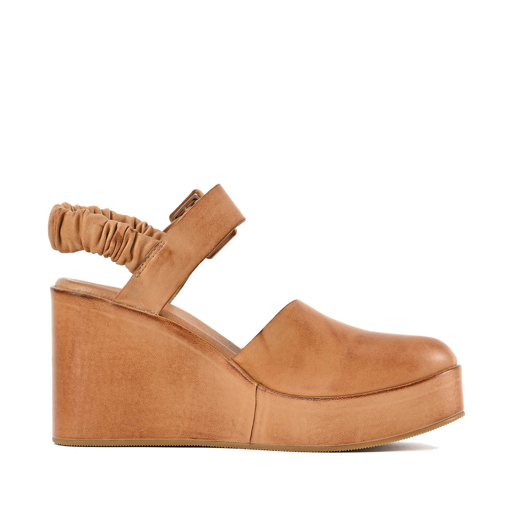 Wedge Clogs for Women Buckle Strap Platform - Taupe - View 3 | U36 Tess