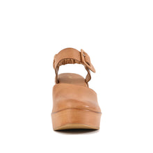 Wedge Clogs for Women Buckle Strap Platform - Taupe - Thumbnail 4 | U36 Tess
