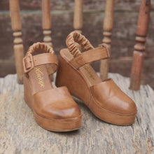 Wedge Clogs for Women Buckle Strap Platform - Taupe - Thumbnail 7 | U36 Tess
