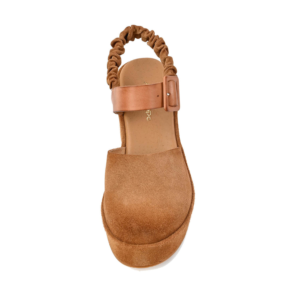 Wedge Clogs Closed Toe Sumptuous Taupe Suede - Taupe - View 6 | U39 Tess
