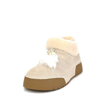 Shearling Ankle Booties Suede Fur Collar - Make up - Thumbnail 1 | X02 Penny
