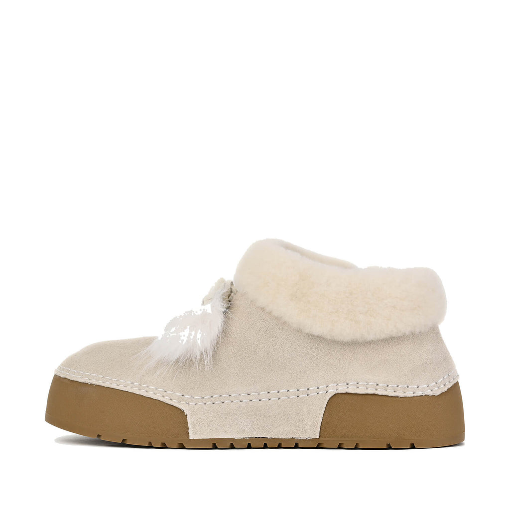 Shearling Ankle Booties Suede Fur Collar - Make up - View 2 | X02 Penny
