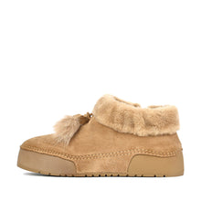 Shearling Ankle Booties Suede Fur Collar - Taupe - Thumbnail 9 | X02 Penny
