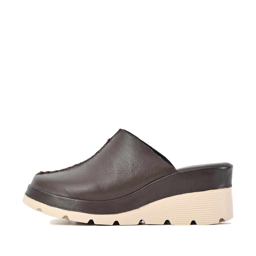 Leather Mules for Women Smooth Premium Finish - Coffee - View 2 | X70 Merit