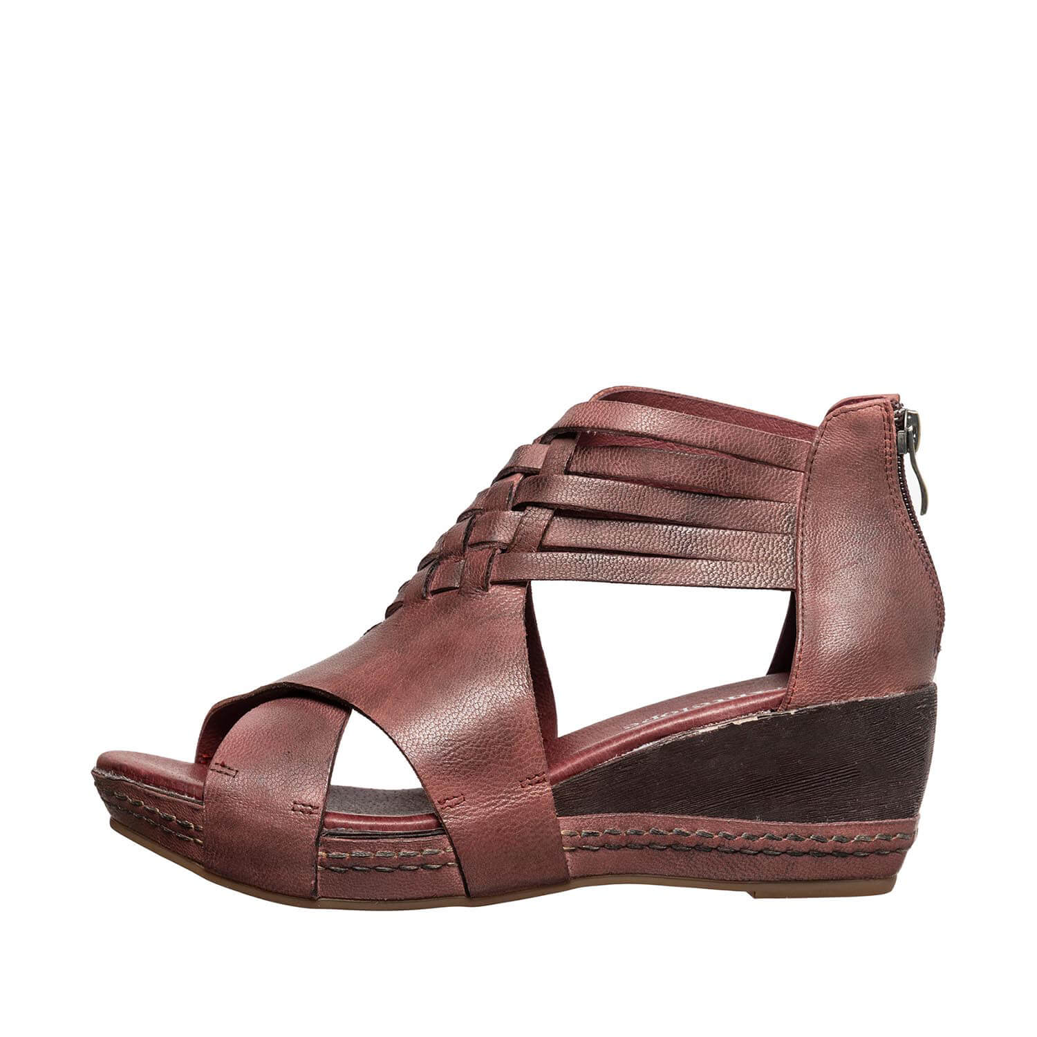 Ann Taylor Leather Low Wedge Sandals | Hamilton Place