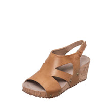 Load image into Gallery viewer, 546 Double Cuts Comfortable Cork Wedge Taupe
