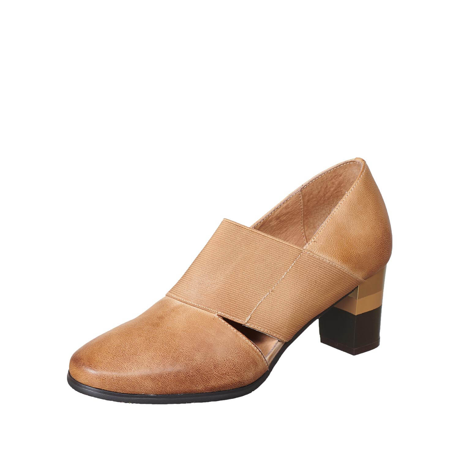 Antelope 569 Cutout Stripe Heel Bootie - Leather Closed Toe Shoes for Women | Unique Heel Detail | Handcrafted