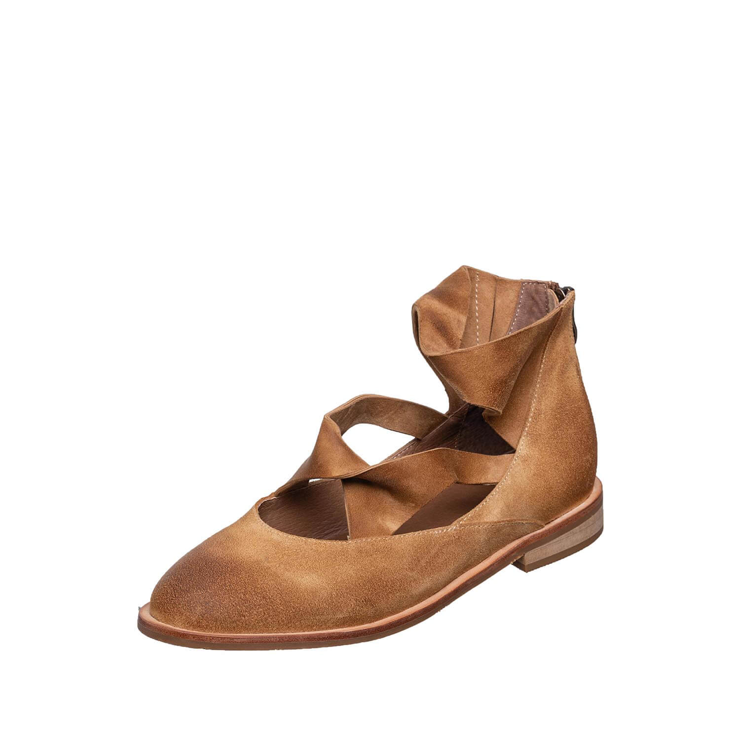 K11 Lalana Low Heel Suede Boots – Antelope