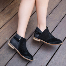 Загрузить изображение в средство просмотра галереи, Black Comfortable Leather Ankle Boots - K15 Laran
