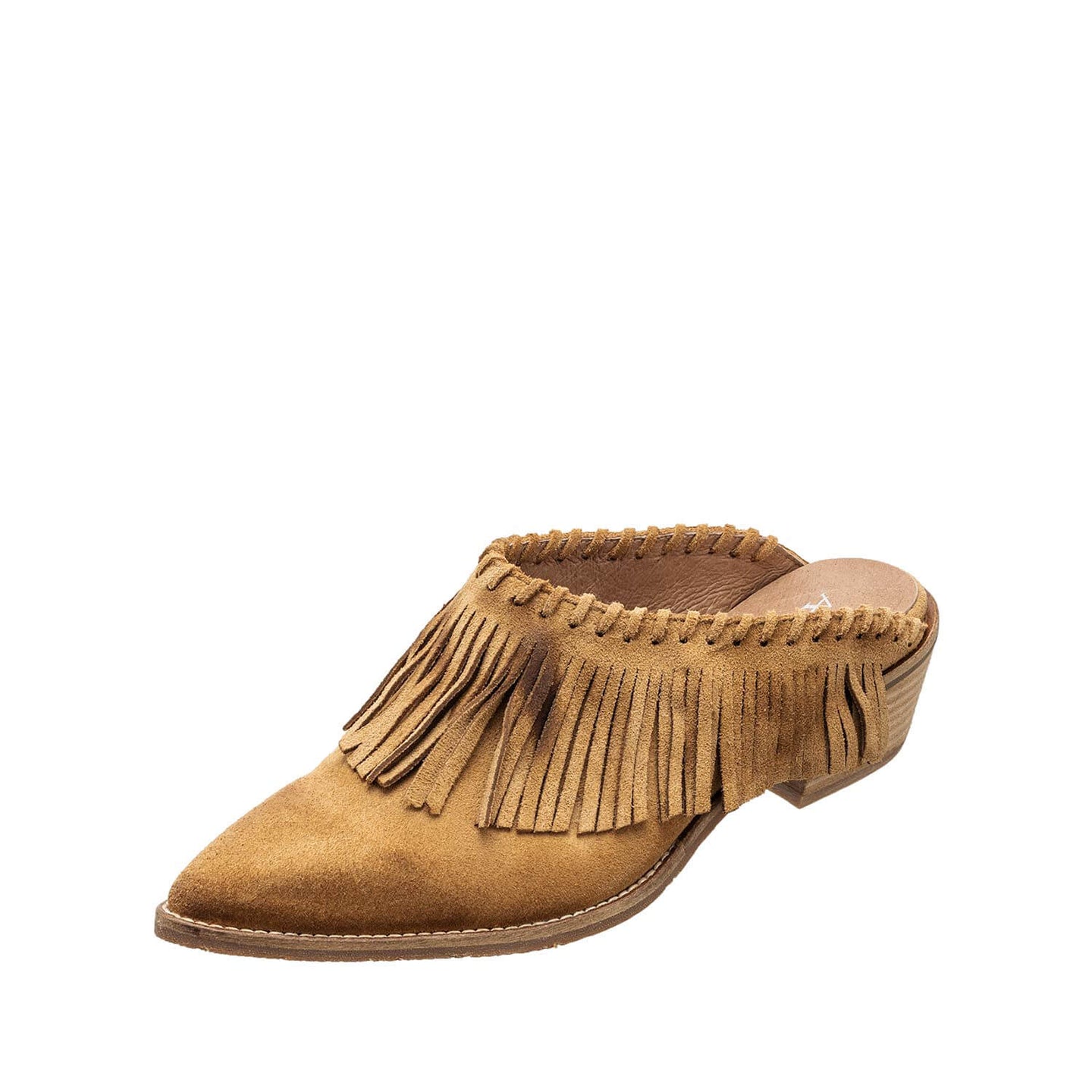 Taupe Women's Low Heel Western Mules - M34 Dabney