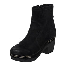 Load image into Gallery viewer, R11 Tia Women&#39;s Heeled Suede Booties  - Black
