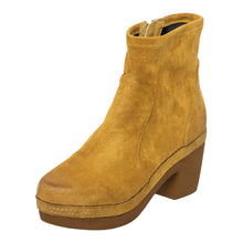 Load image into Gallery viewer, R11 Tia Women&#39;s Heeled Suede Booties- Mustard
