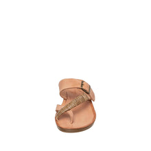 Load image into Gallery viewer, Taupe S09 Yukino Leather Summer Flat Sandals 

