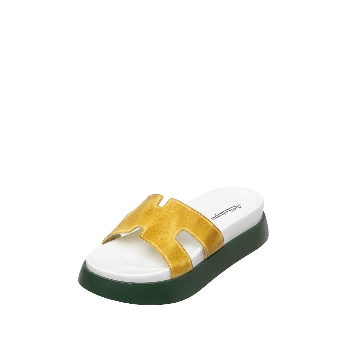 S50 Savvy Designer Flat Sandals for Women in Mustard